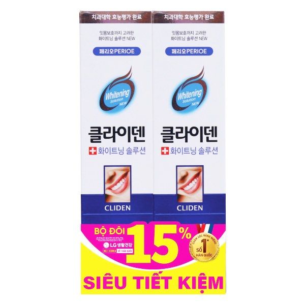 Lô 2 Kem Đánh Răng Perioe Cliden Trắng Răng 120G