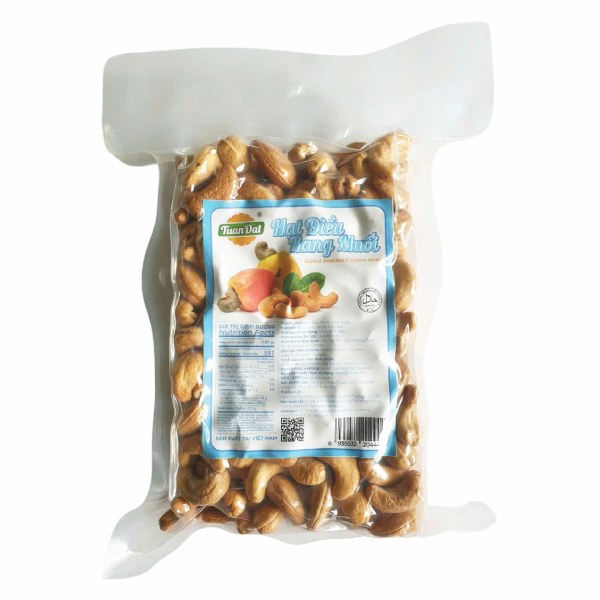 Hạt Điều Tuấn Đạt Rang Muối Túi 500G