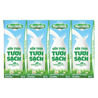 Lốc 4 Sữa Tươi Tiệt Trùng Nutimilk Có Đường 180Ml