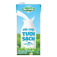 Sữa Tươi Tiệt Trùng Nutimilk Tươi Sạch Không Đường 1L
