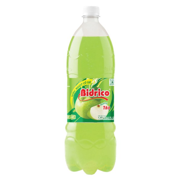 Nước Ngọt Bidrico Hương Táo Chai 1.25L