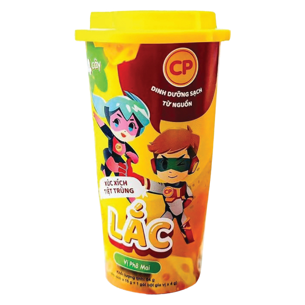 Xúc Xích Lắc CP Vị Phô Mai Ly 64G