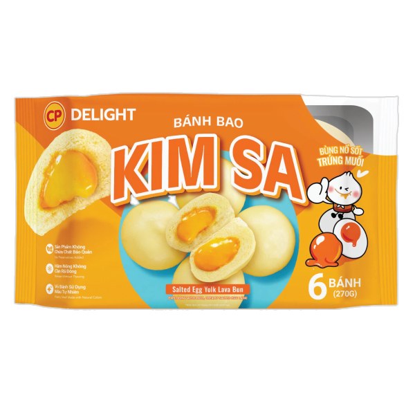 Bánh Bao CP Kim Sa Nhân Trứng Muối Gói 270G