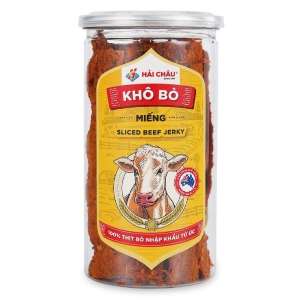 Khô Bò Miếng Hải Châu Hộp 200G