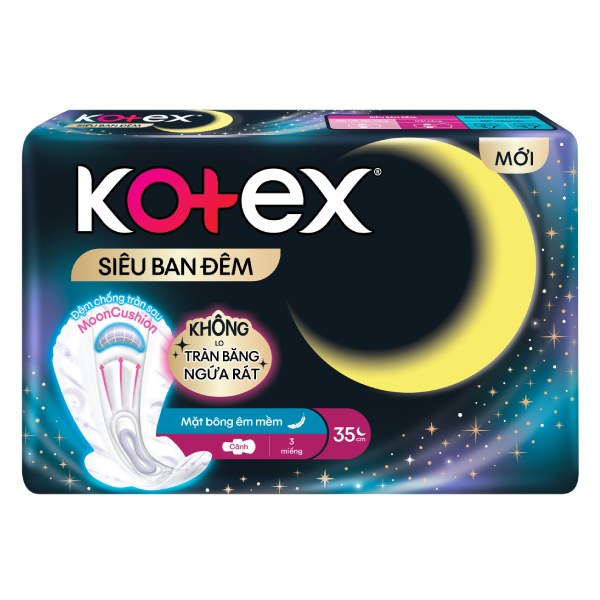 Băng Vệ Sinh Kotex Siêu Ban Đêm 35Cm 3 Miếng