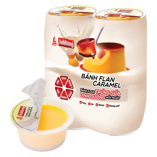 Lốc 10 Hũ Bánh Flan Ánh Hồng 54G