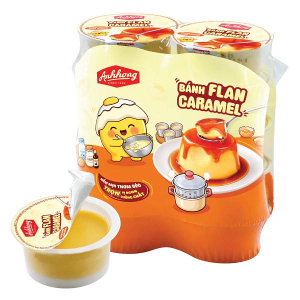 Lốc 10 Hũ Bánh Flan Ánh Hồng 54G