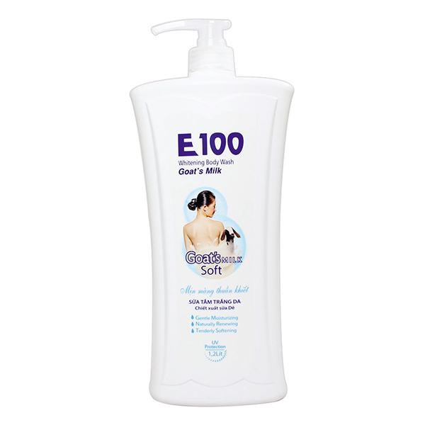 Sữa Tắm E100 Tinh Chất Sữa Dê Trắng Da Chai 1.2L