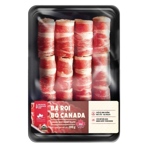 Ba Rọi Bò Canada Đông Lạnh Bottega Zelachi Ranch Khay 200G