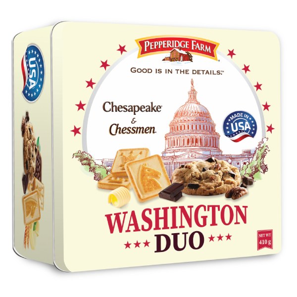 Bánh Quy Pepperidge Farm Washington Duo Hộp Thiếc 410G