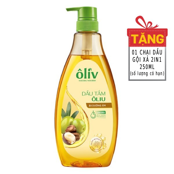 Dầu Tắm Ôliv 3X Dưỡng Ẩm 650Ml