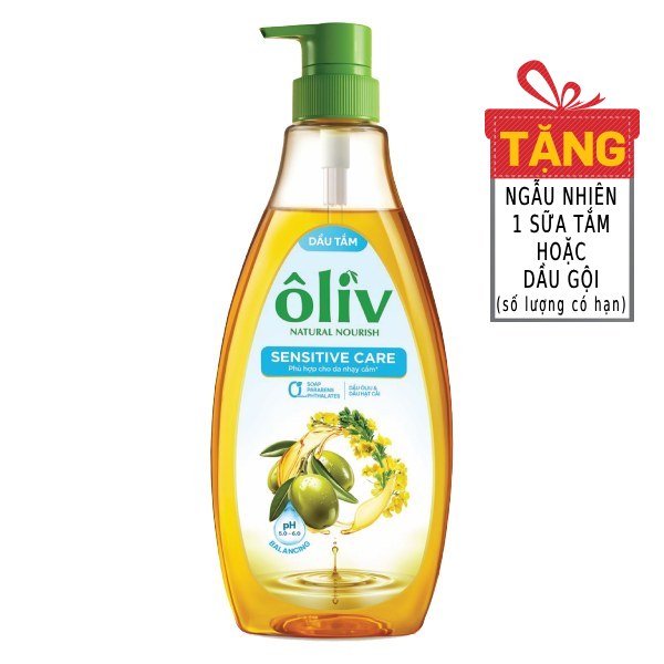 Dầu Tắm Ôliv Sensitive Care Dành Cho Da Nhạy Cảm Chai 650Ml