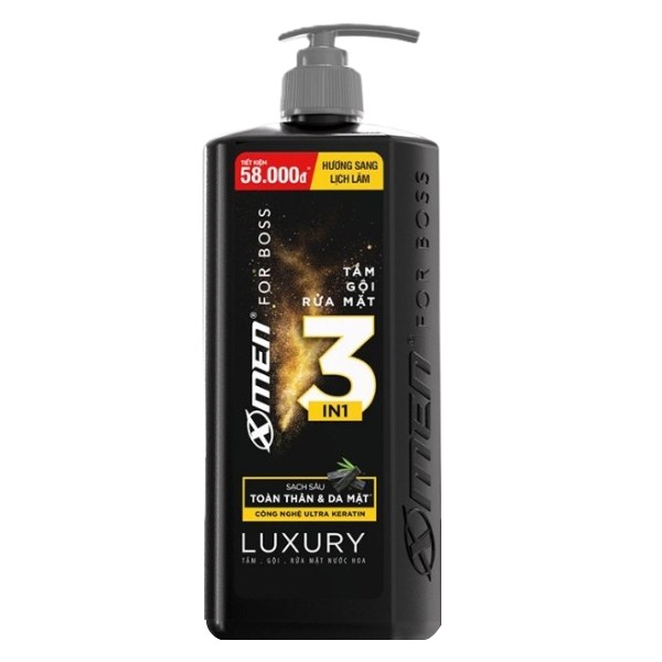 Tắm Gội Xmen For Boss 3IN1 Luxury Chai 630G