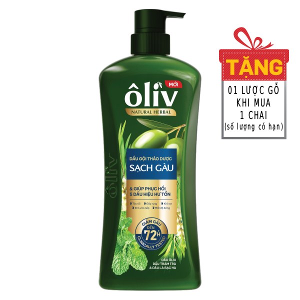 Dầu Gội Ôliv Herbal Giảm Gàu 630Ml