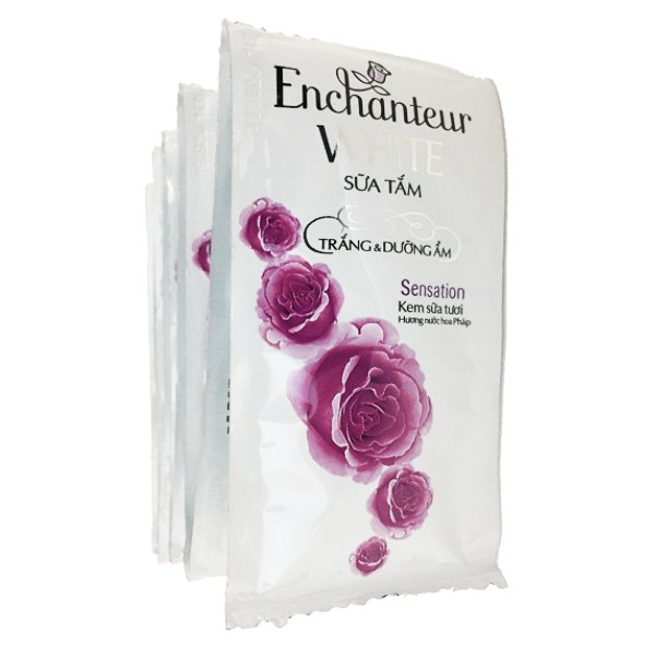 Lô 10 Sữa Tắm Enchanteur Trắng & Dưỡng Ẩm Sensation Gói 6G