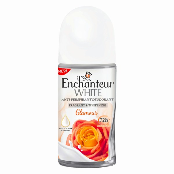 Lăn Khử Mùi Enchanteur Glamour Trắng Da 50Ml