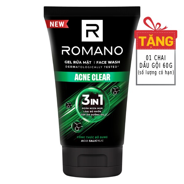 Gel Rửa Mặt Romano Ngăn Ngừa Mụn 100G