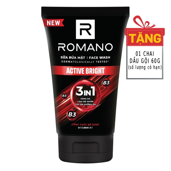Gel Rửa Mặt Romano Sáng Da 100G