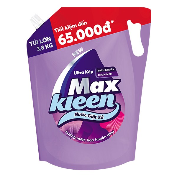 Nước Giặt Xả Maxkleen Huyền Diệu Túi 3.8Kg