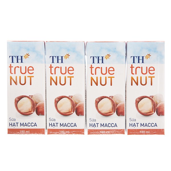 Lốc 4 Sữa Hạt TH True Nut Macca Hộp Giấy 180Ml 