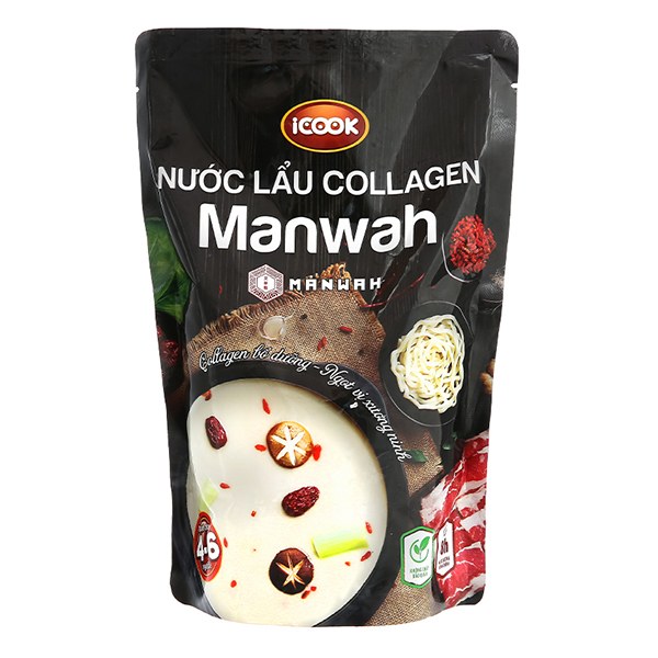 Nước Lẩu Collagen Manwah Icook Gói 1Kg