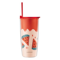 Ly Nhựa Hai Lớp Lock&Lock Double Wall Cold Cup HAP524RED 600Ml