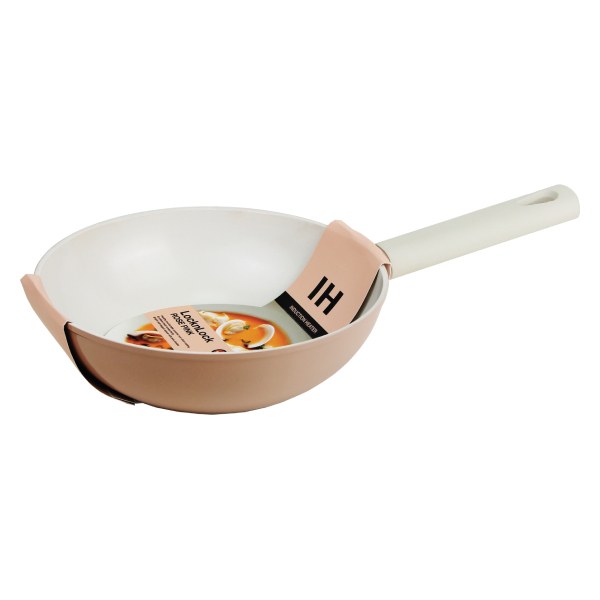 Chảo Chiên Chống Dính Đáy Từ LocknLock Rose Pink CAF2259IH 22Cm