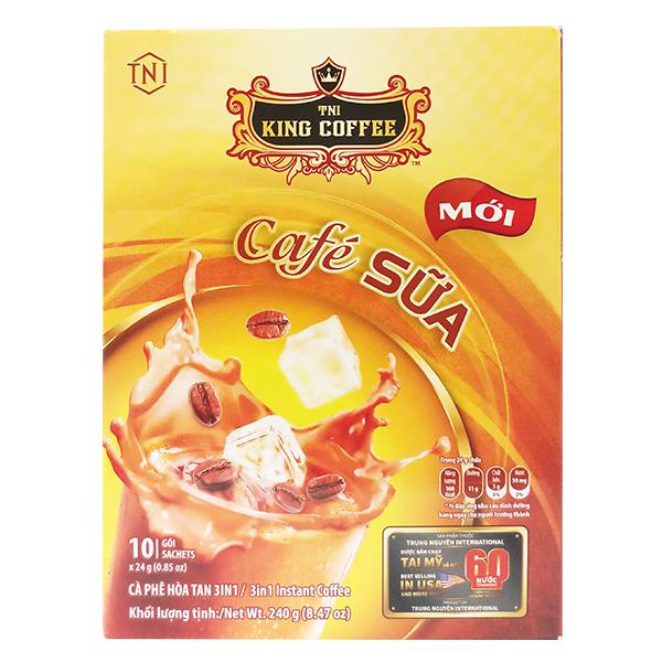 Cà Phê Sữa Hòa Tan 3in1 King Coffee 10Gói*24G