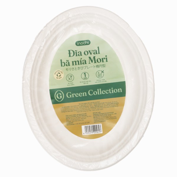 Lô 10 Đĩa Oval Bã Mía Mori 31.75Cm