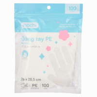 (Only Emartmall) Găng Tay PE Inochi Túi 100 Cái 26Cm*28.5Cm