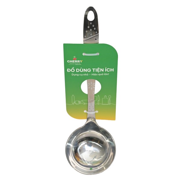 Vá Canh Inox Cán Khắc Hoa Cherry 7Cm