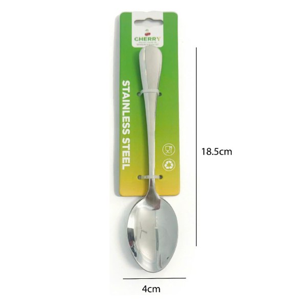 Bộ 3 Muỗng Ăn Inox Cherry 18.5Cm