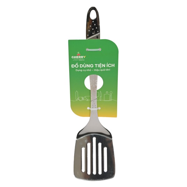 Sạn Lỗ Inox Cán Khắc Hoa Cherry 7Cm
