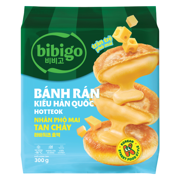 Bánh Rán Bibigo Hotteok Phô Mai Tan Chảy 300G