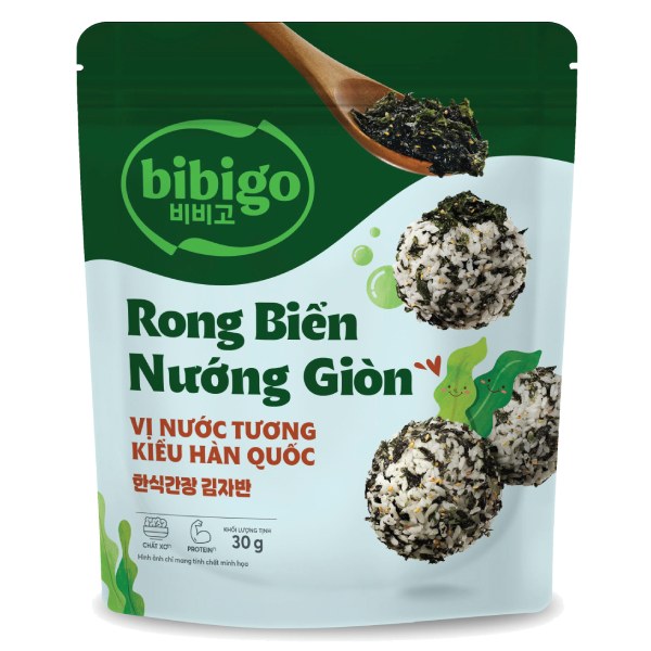 Rong Biển Giòn Bibigo Vị Nước Tương Hàn Quốc Gói 30G