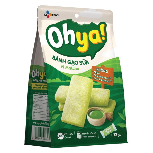 Bánh Gạo Sữa Ohya Vị Matcha Gói 110G