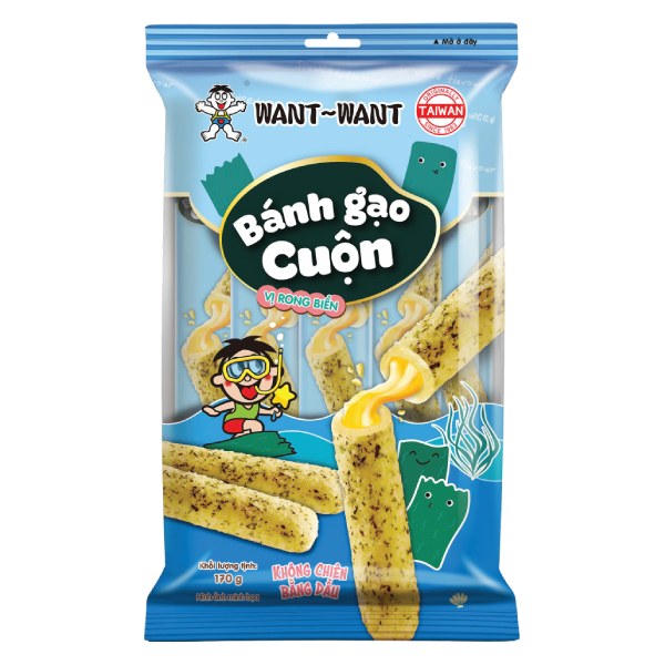Bánh Gạo Cuộn Want Want Vị Rong Biển 170G