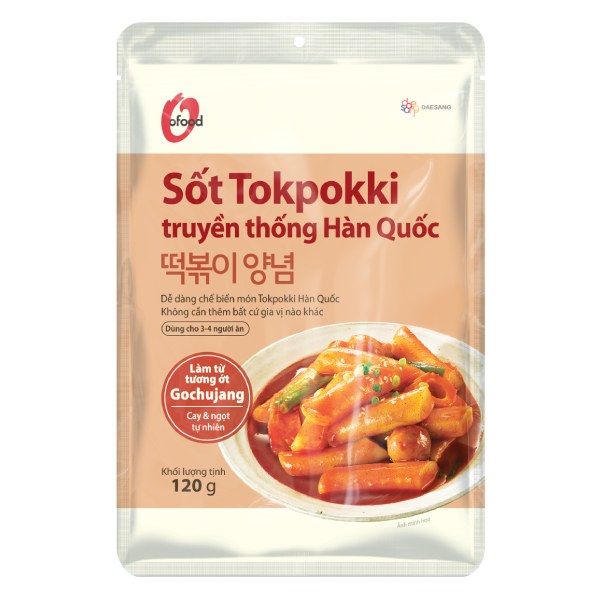 Sốt Tokpokki O'Food Vị Truyền Thống Hàn Quốc Gói 120G