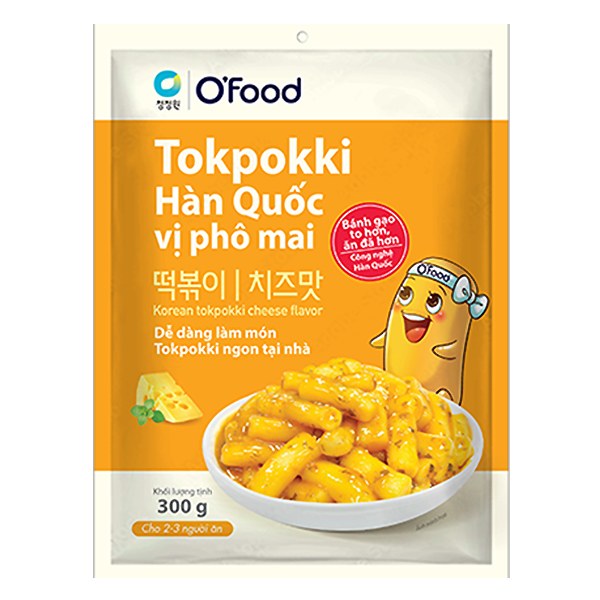 Bánh Gạo Tokpokki O'Food Phô Mai Gói 300G