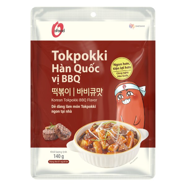 Bánh Gạo Tokpokki O'Food Vị BBQ Gói 140G