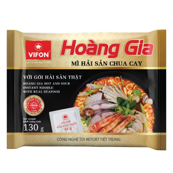 Mì Hải Sản Chua Cay Hoàng Gia Vifon Gói 130G