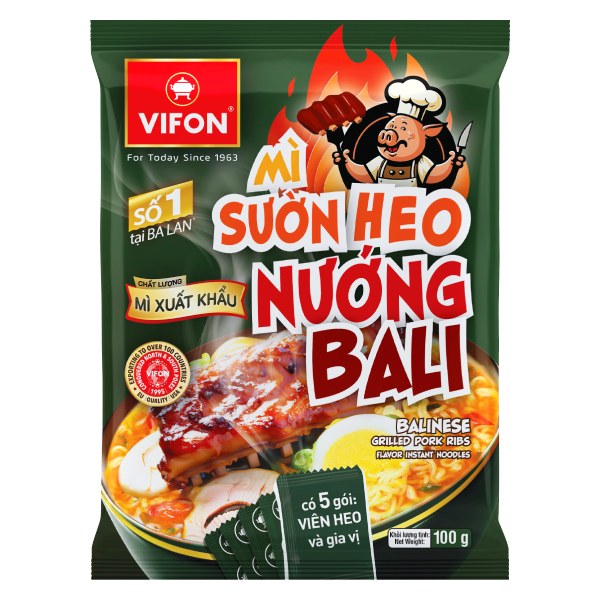 Mì Vifon Sườn Heo Nướng Bali Gói 100G