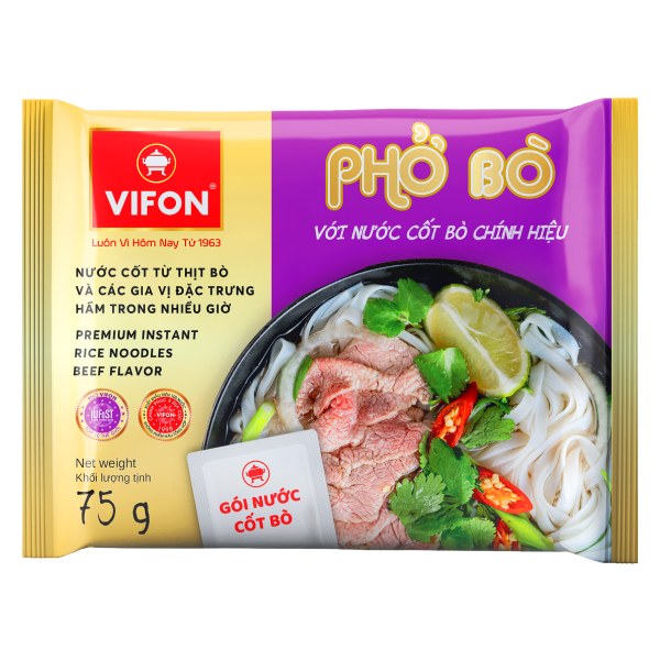Phở Vifon Xốt Thịt Vị Bò Gói 75G