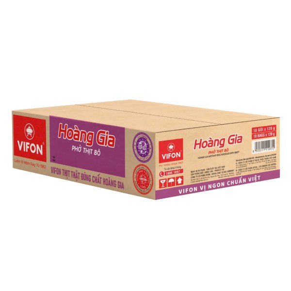 Phở Bò Hoàng Gia Vifon Thùng 18 Gói 120G