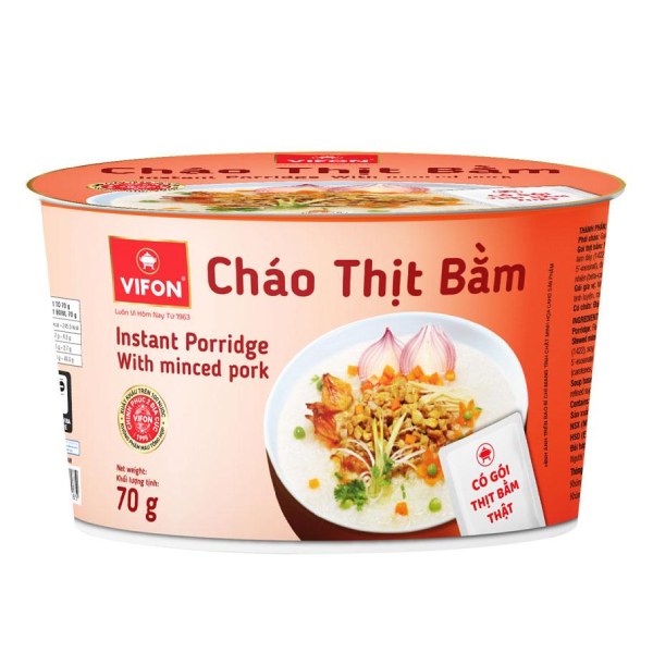 (Only Emartmall) Cháo Vifon Thịt Bằm Tô 70G