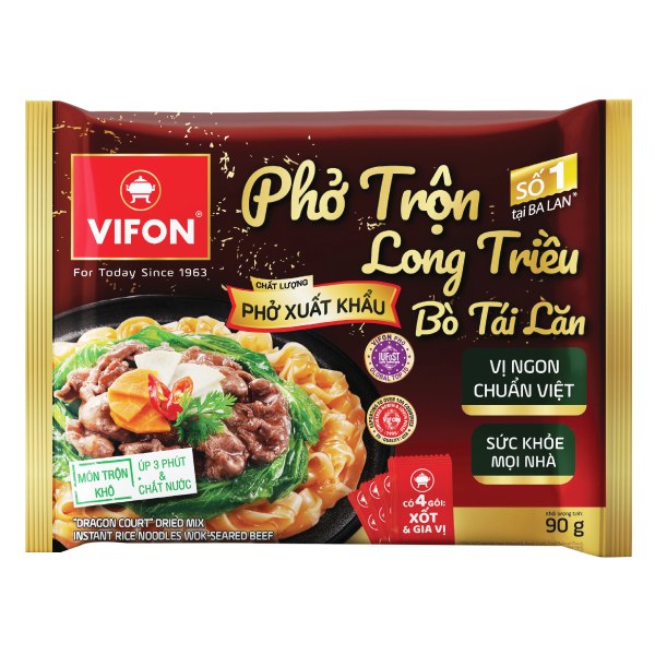 Phở Trộn Long Triều Vifon Bò Tái Lăn Gói 90G
