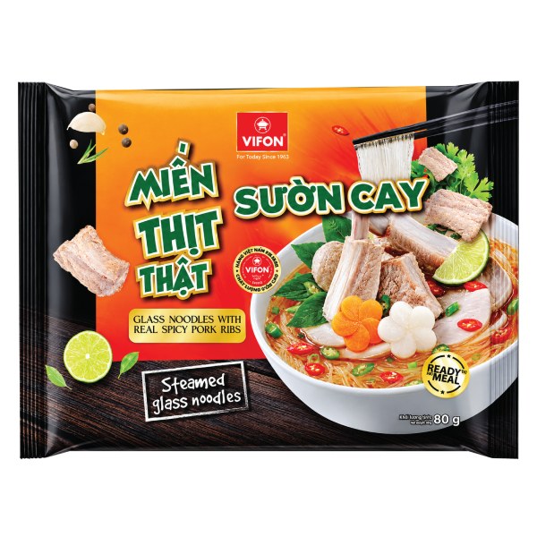 Miến Sườn Cay Vifon Thịt Thật Gói 80G