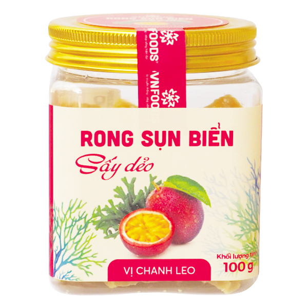 Rong Sụn Biển Vn Foods Sấy Dẻo Vị Chanh Leo 100G