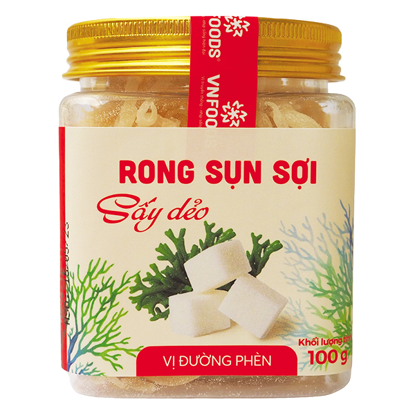 Rong Sụn Sợi Vn Foods Sấy Dẻo Vị Đường Phèn 100G