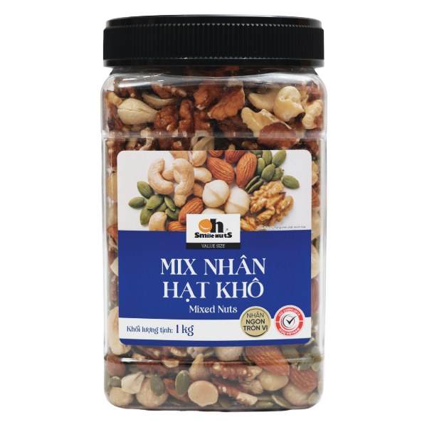 Hỗn Hợp Nhân Hạt Khô Oh Smile Nuts Hũ 1Kg